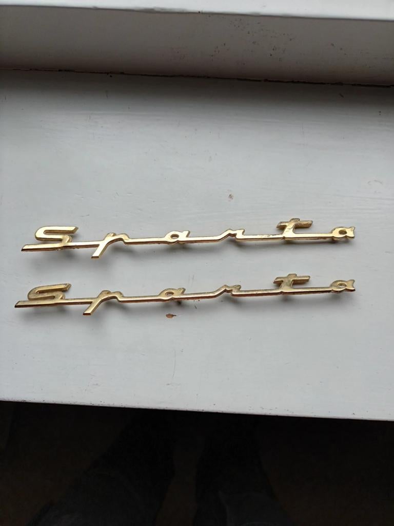 Sparta logo emblemen - Vintage (set van 2), Ophalen of Verzenden, Gebruikt, Sparta