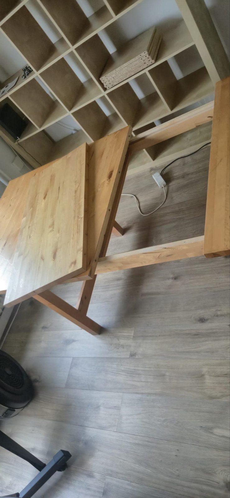 IKEA NORDEN massief houten uitschuifbare eettafel 220/266, Huis en Inrichting, Tafels | Eettafels, Ophalen, Gebruikt, 100 tot 150 cm
