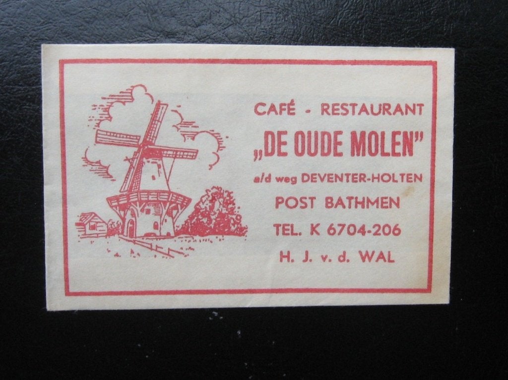 4157  Bathmen - Cafe Restaurant De Oude Molen, Verzenden, Nederland