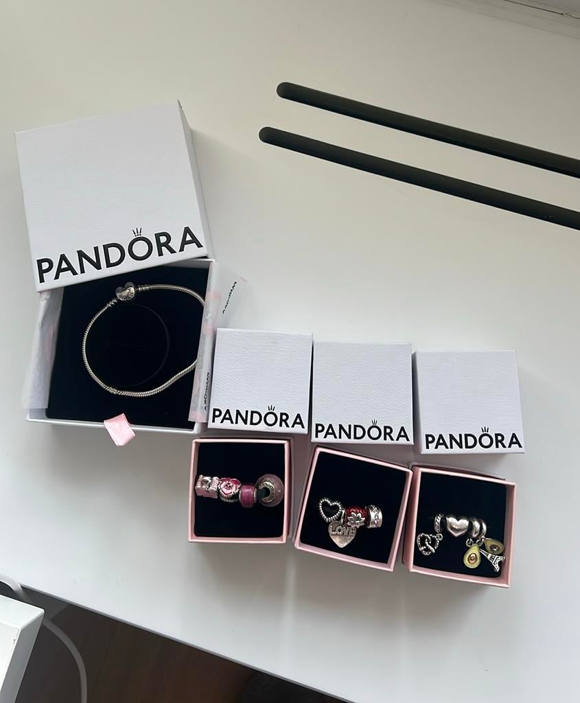 Pandora + bedels, Ophalen of Verzenden, Zo goed als nieuw, Zilver
