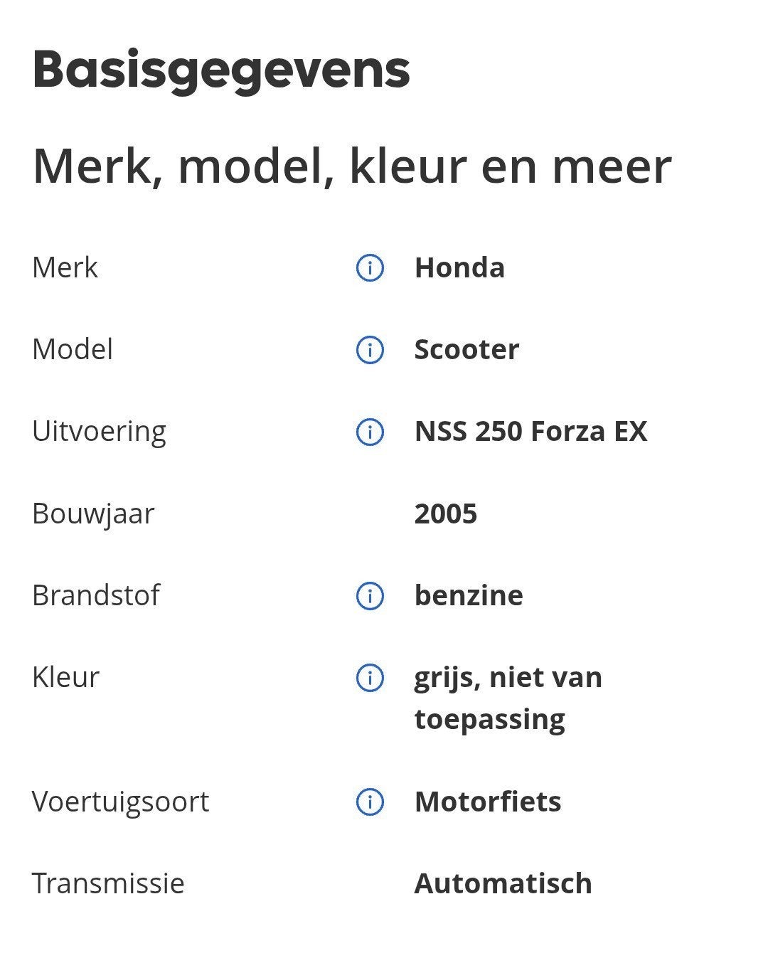 Honda Forza PGM-FI Scooter - Goed onderhouden, Ophalen