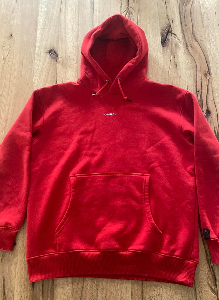 Quotrell hoodie sweater rood wit maat xxl 2xl, Verzenden, Zo goed als nieuw, Overige maten, Rood