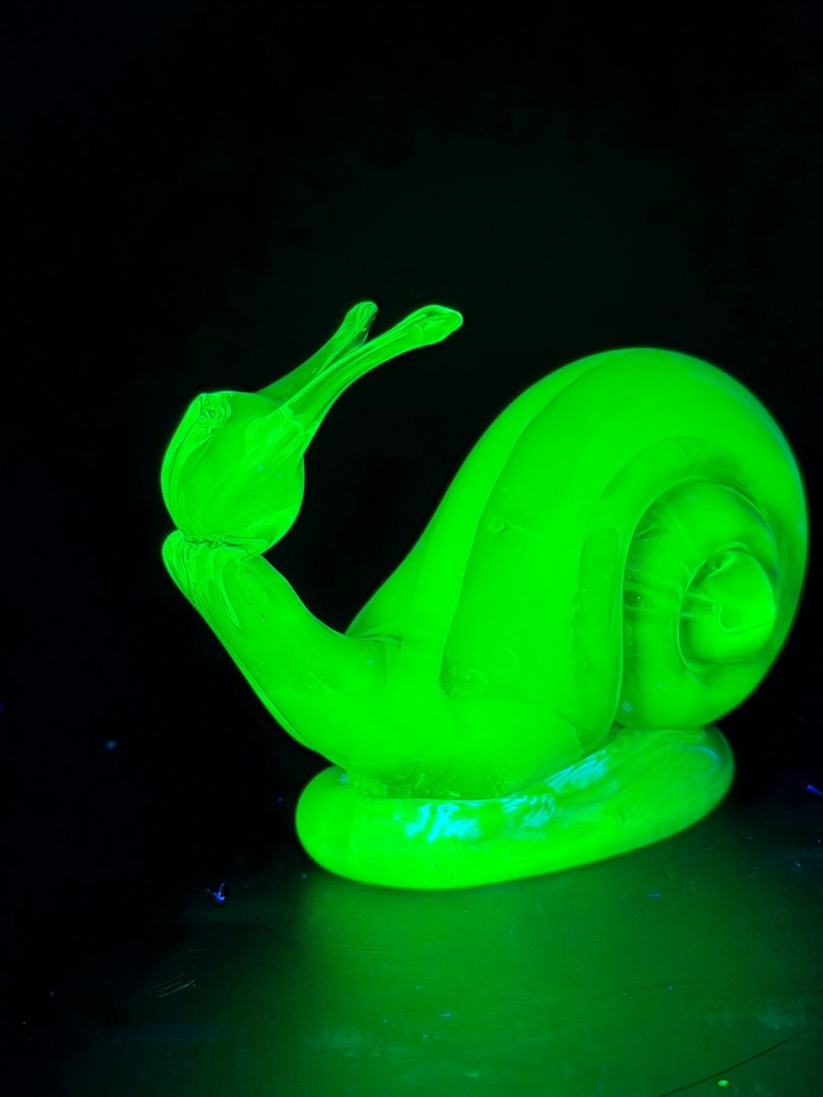 Uranium glass Snail, Ophalen of Verzenden