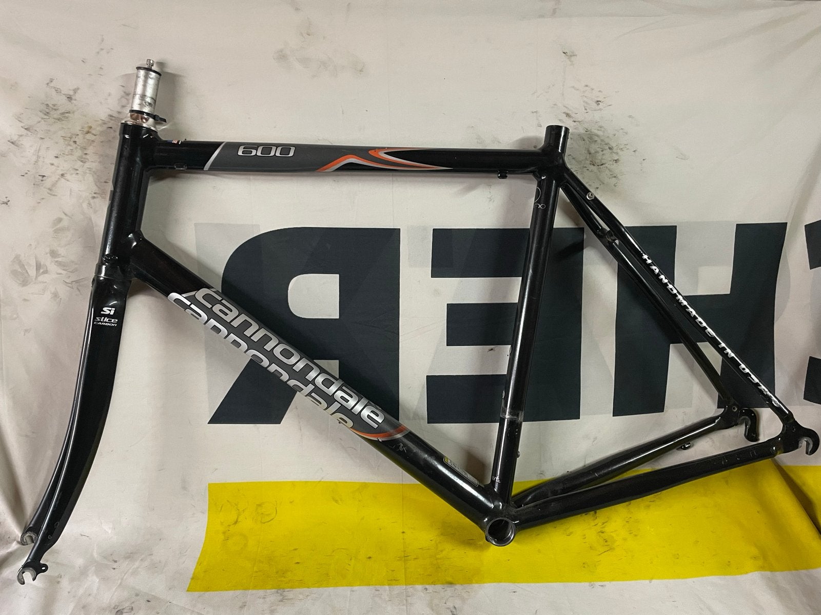 Alu. Cannondale 600 Racefiets Frame 58cm met Carbon Voorvork, Fietsen en Brommers, Fietsonderdelen, Frame, Gebruikt, Verzenden