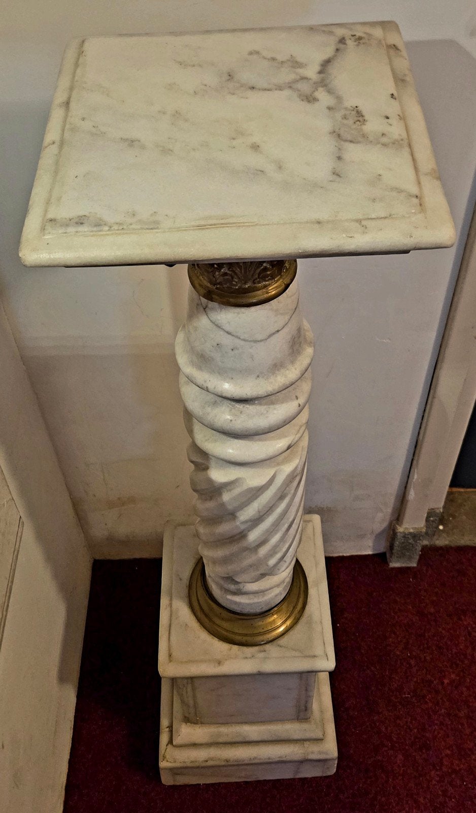 Prachtige oude klassieke marmeren piëdestal, Antiek en Kunst, Ophalen