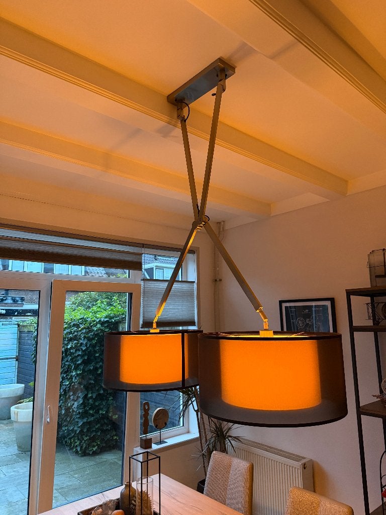 Eettafel lamp, Ophalen, Gebruikt, E27 (groot), Metaal