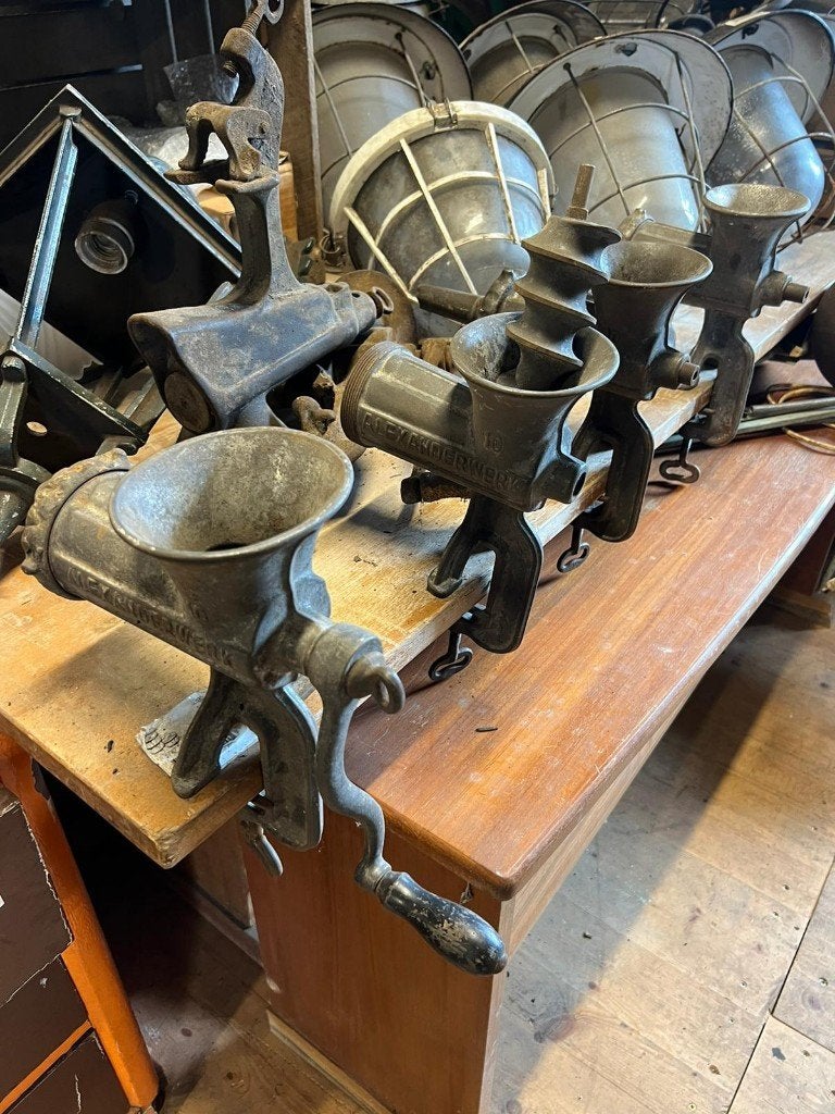 Unieke Vleesmolen Lamp - Industriële Stijl, Antiek en Kunst, Ophalen