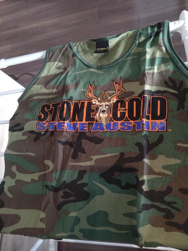 WWE WWF Steve Austin Tanktop - Medium (Amerikaanse maat), Ophalen, Zo goed als nieuw, Groen, Halswijdte 39/40 (M)