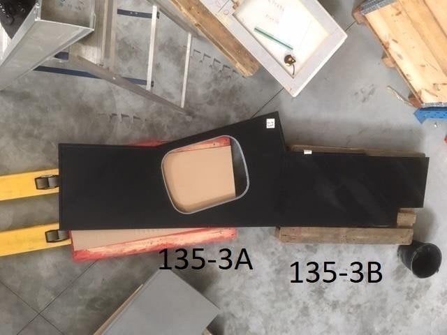 135. Aanrechtblad keukenblad Aanrechtbladen graniet, terrazo, Ophalen, 100 tot 150 cm, Bruin, Nieuw