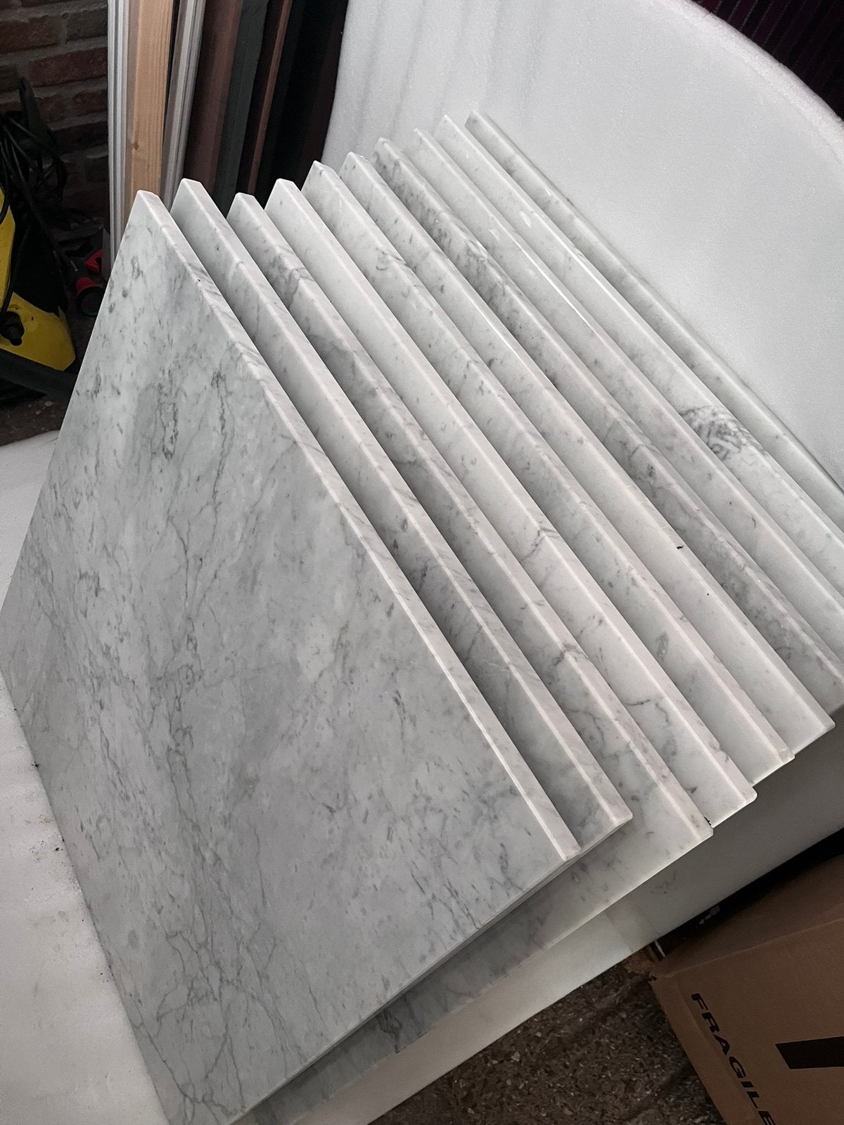 Tafelbladen marmer 10 stuks, Ophalen, Zo goed als nieuw, Vierkant, 50 tot 100 cm