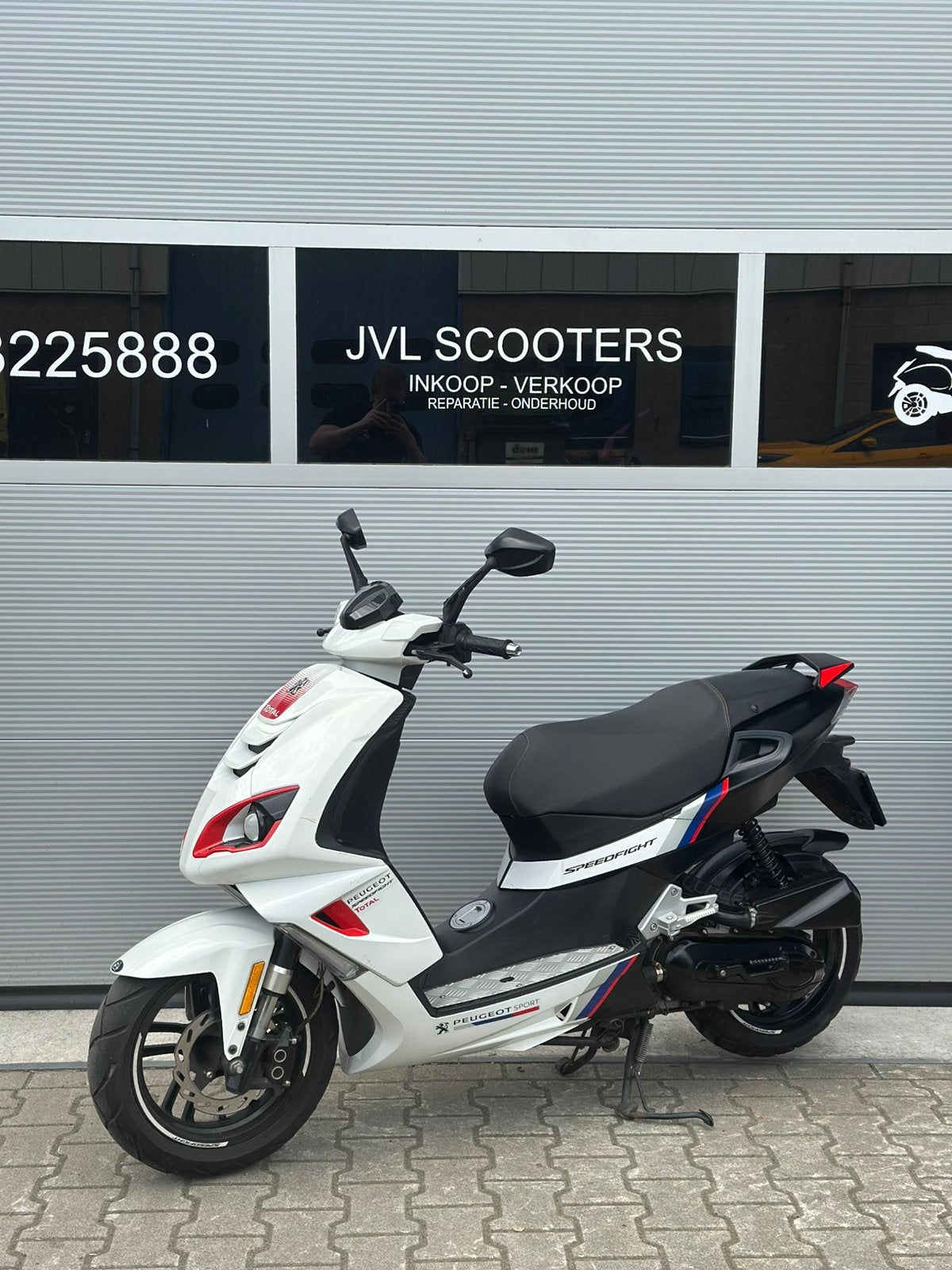 Peugeot Speedfight 4 50cc 4t Brom 2019 sport editie, Fietsen en Brommers, Scooters | Peugeot, Ophalen, Maximaal 45 km/u, L, Zo goed als nieuw