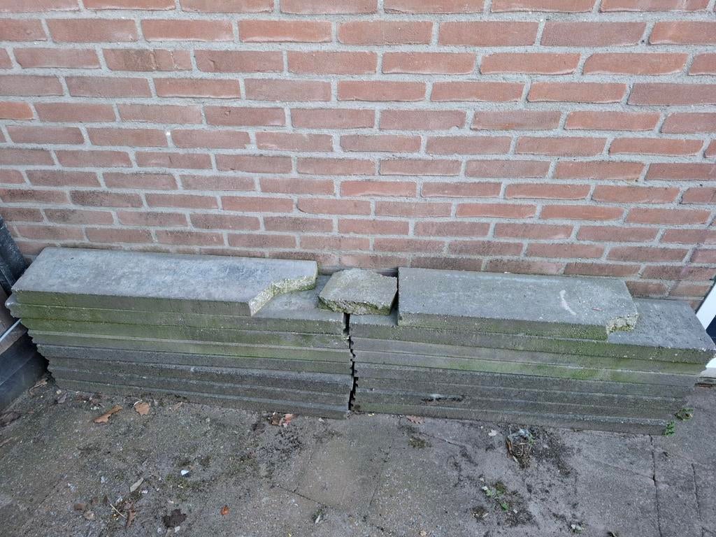 Opsluitbanden Antraciet 100x20x6cm - Gebruikt, Tuin en Terras, Tegels en Klinkers, Ophalen, Gebruikt, Beton, Overige typen