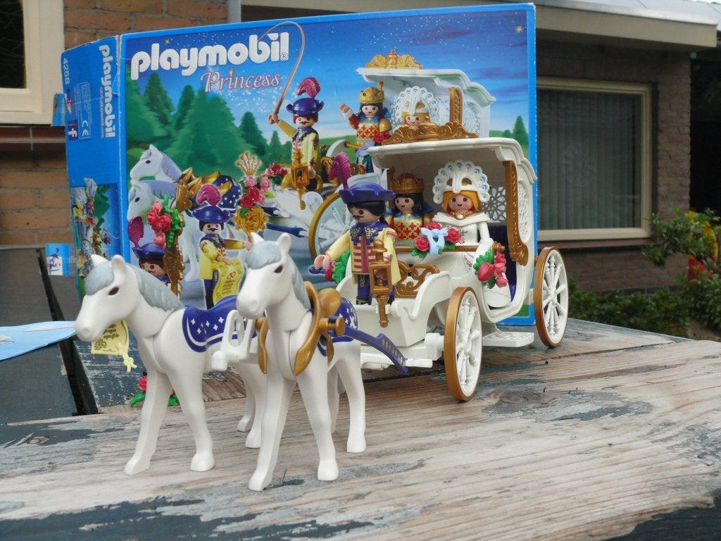 Playmobile 4258 koninklijke bruidskoets, Kinderen en Baby's, Gebruikt, Complete set, Overige typen, Ophalen of Verzenden