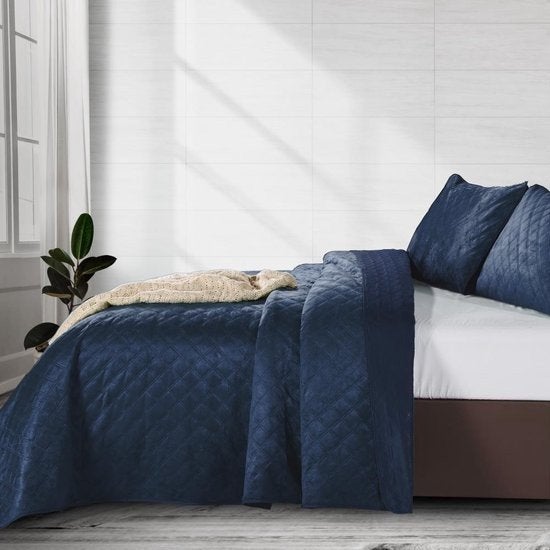 Vluwelen sprei nieuw 2x, Ophalen of Verzenden, Nieuw, Eenpersoons
