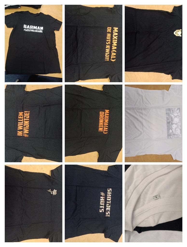 50 Shirts  Koningsdag en overige teksten - Diverse mat, Ophalen of Verzenden, Nieuw, Korte mouw