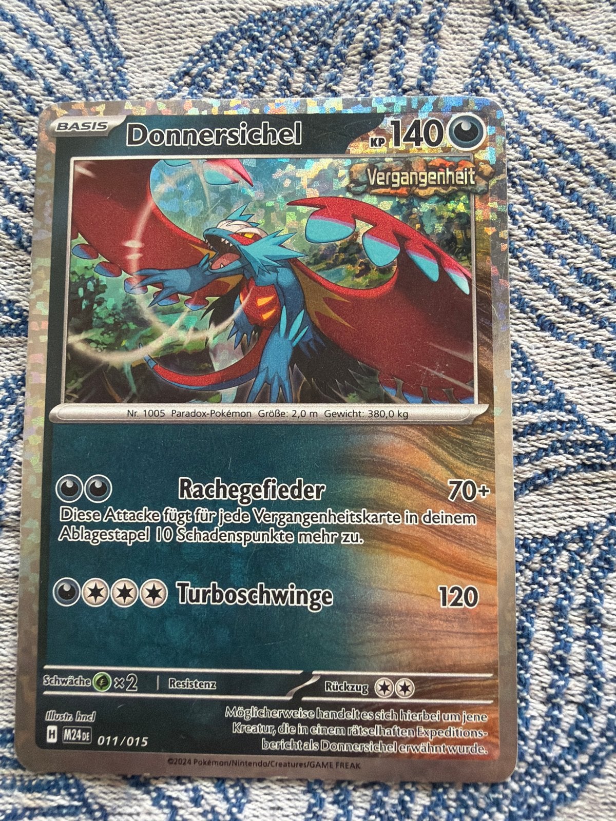 Donnersichel 011/015 - Pokémon Kaart - Foil, Ophalen of Verzenden, Zo goed als nieuw, Losse kaart, Foil