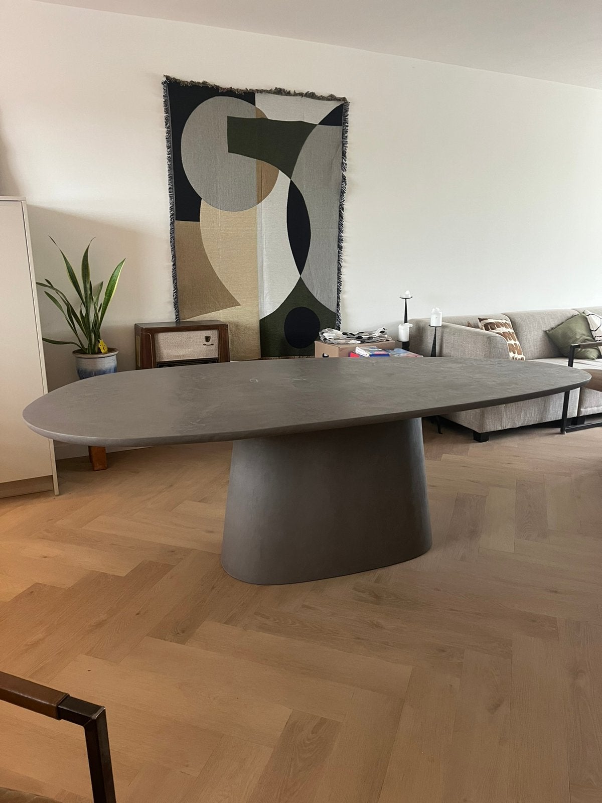 Beton cire eettafel Piet Klerkx Jade 6-8 personen, Ophalen, 100 tot 150 cm, 200 cm of meer, Zo goed als nieuw