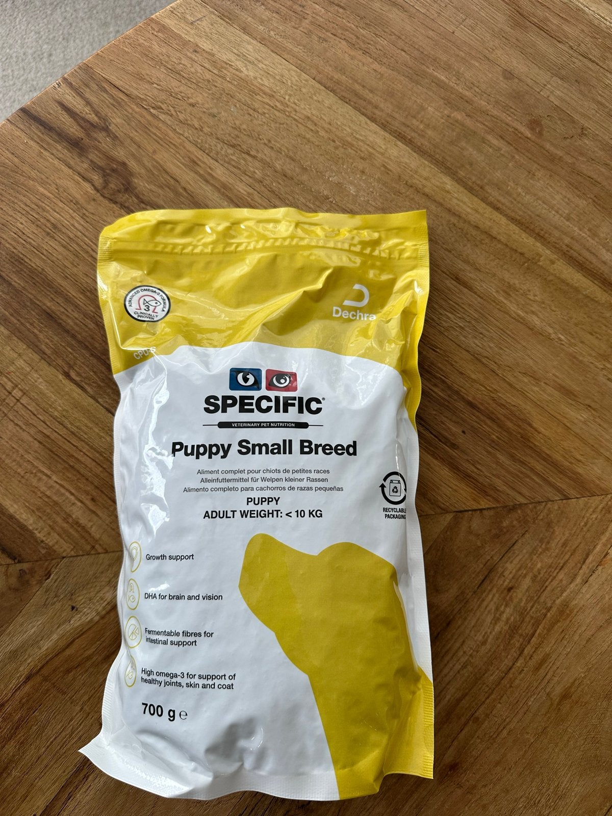 Puppy small breed specific voer 700gr, Ophalen of Verzenden, Hond