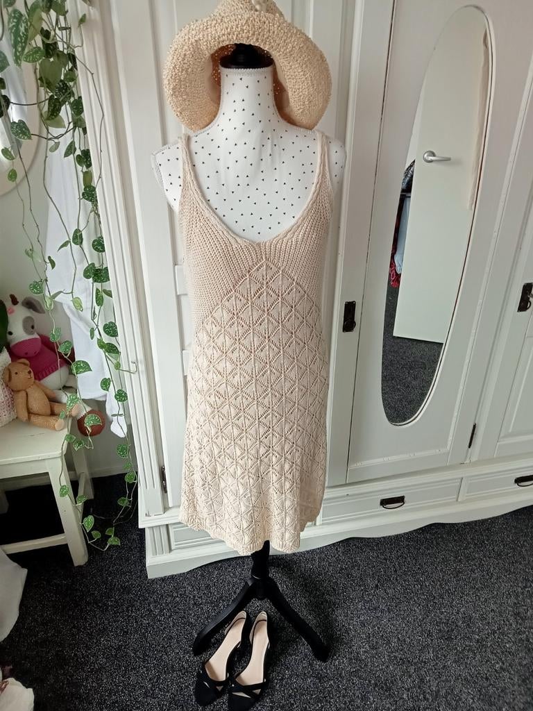 Cotton Club " Jurk maat L ", Beige, Maat 42/44 (L), Ophalen of Verzenden, Zo goed als nieuw