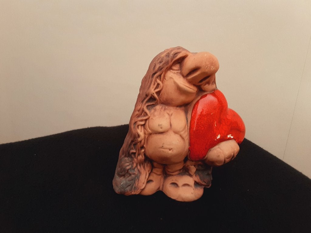 Zweedse Vintage Keramieke Liefdes Trol - Jie Gantofta, Ophalen