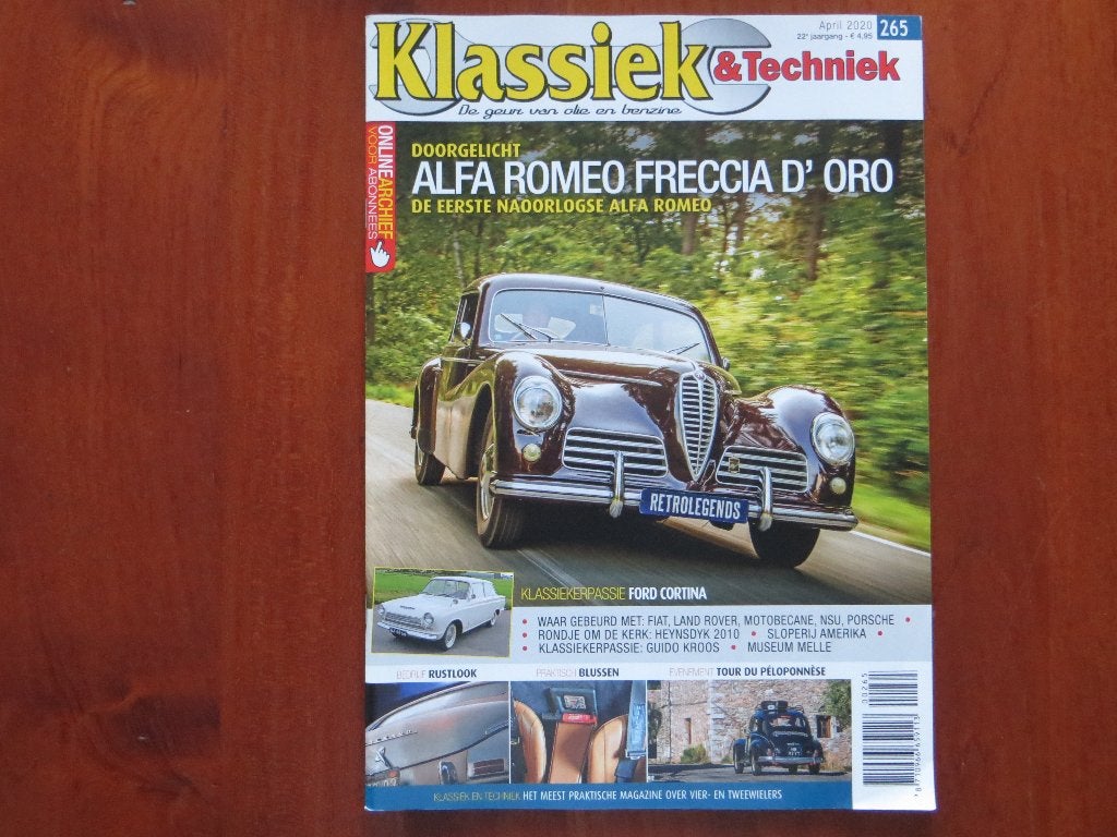 Klassiek & Techniek 265 Alfa Romeo 6C 2500 Freccia D’Oro '50, Ophalen of Verzenden, Nieuw, Alfa Romeo