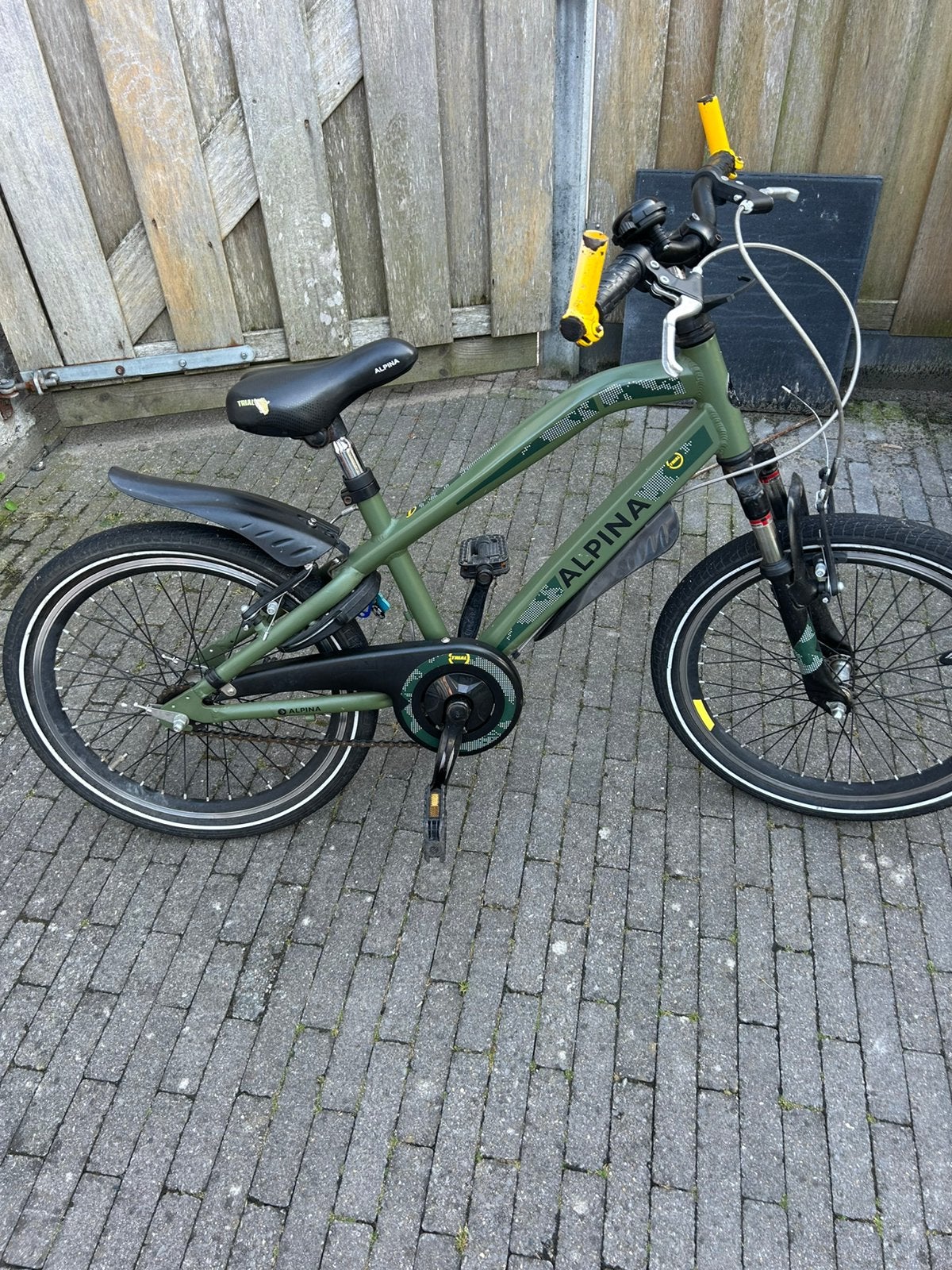 Groene Alpina trail fiets 20 inch jongen, Fietsen en Brommers, Fietsen | Jongens, Ophalen, Zo goed als nieuw, Terugtraprem, 20 inch