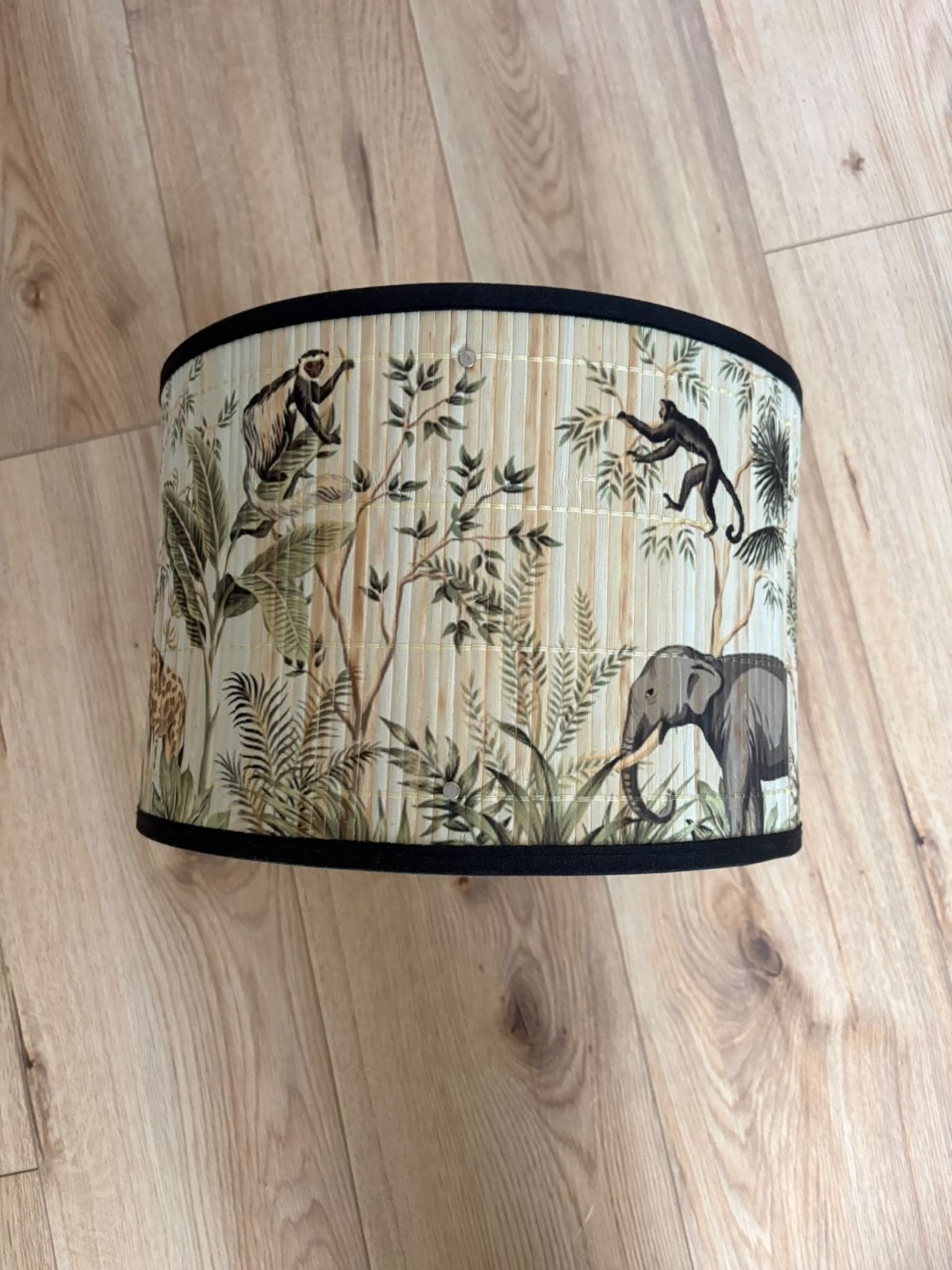 Lampenkap met jungleprint - Nieuw, Huis en Inrichting, Ophalen, Rond, Zo goed als nieuw, Meerkleurig