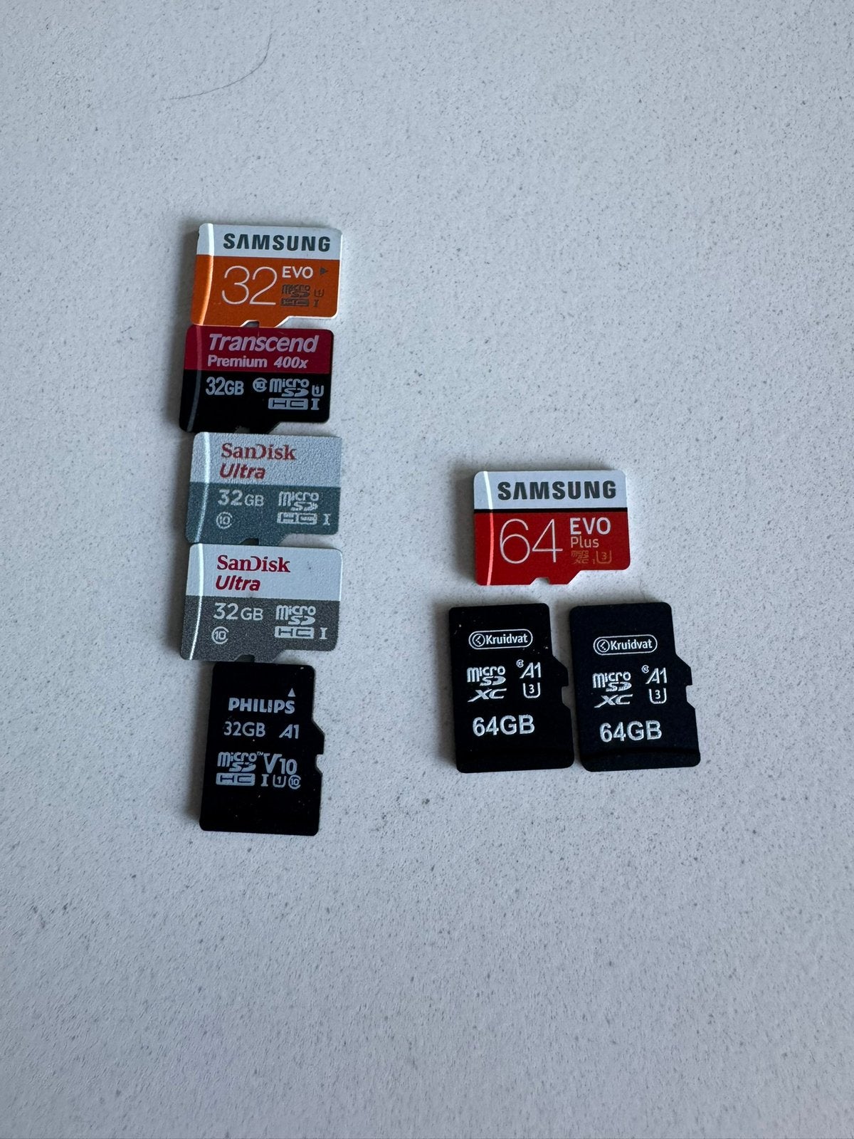 Verschillende SD kaartjes - MicroSD, SDHC, SDXC, Gebruikt, 32 GB, Ophalen of Verzenden, Fotocamera