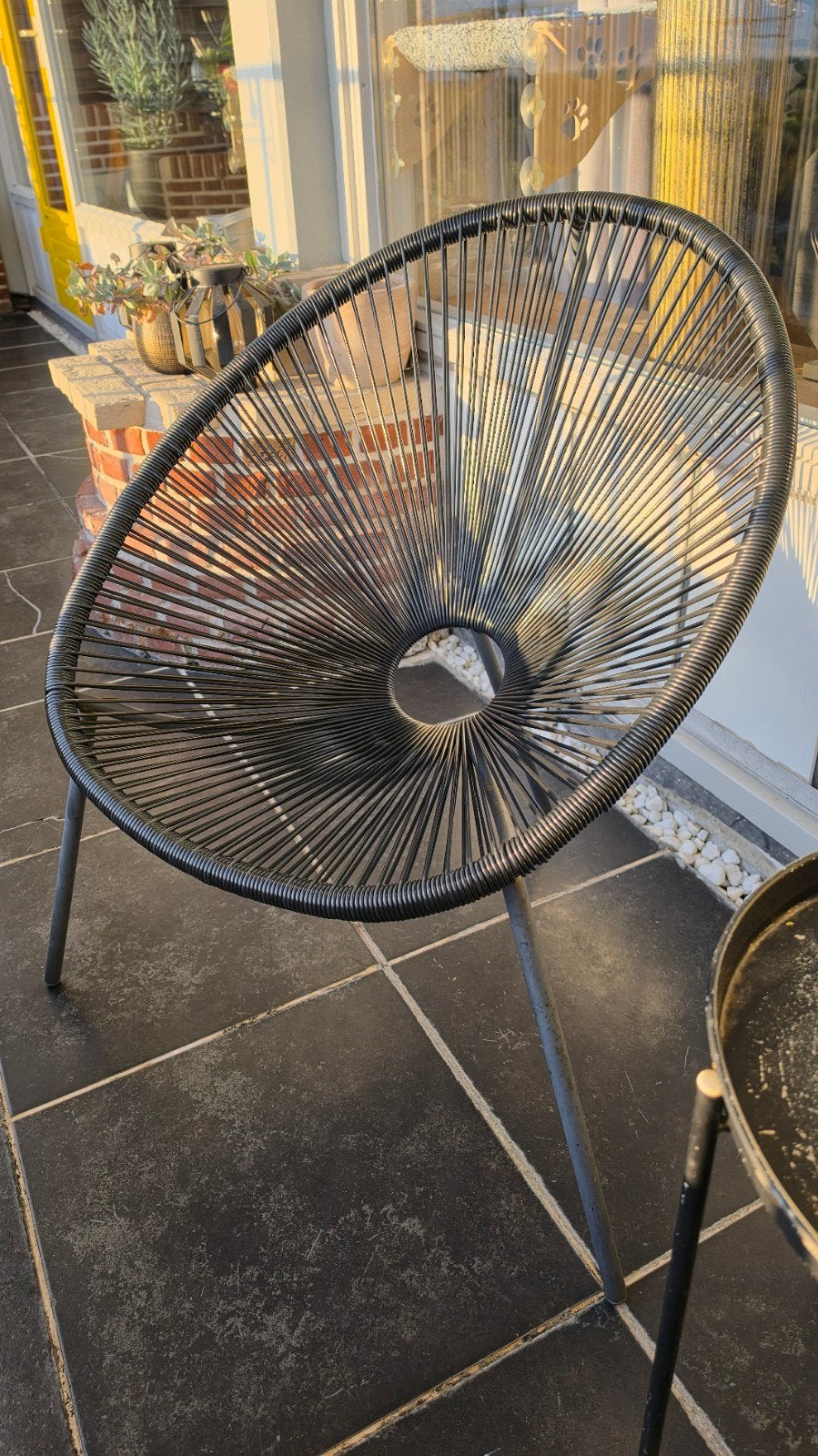 Set stoelen en bank voor tuin/balkon, Ophalen, Gebruikt, Bank, 4 zitplaatsen