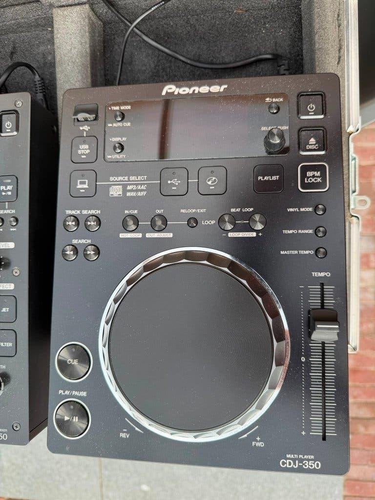 Pioneer DJ Set: 2x CDJ-350 + DJM-350 + Pioneer Flightcase, Muziek en Instrumenten, Dj-sets en Draaitafels, Ophalen of Verzenden