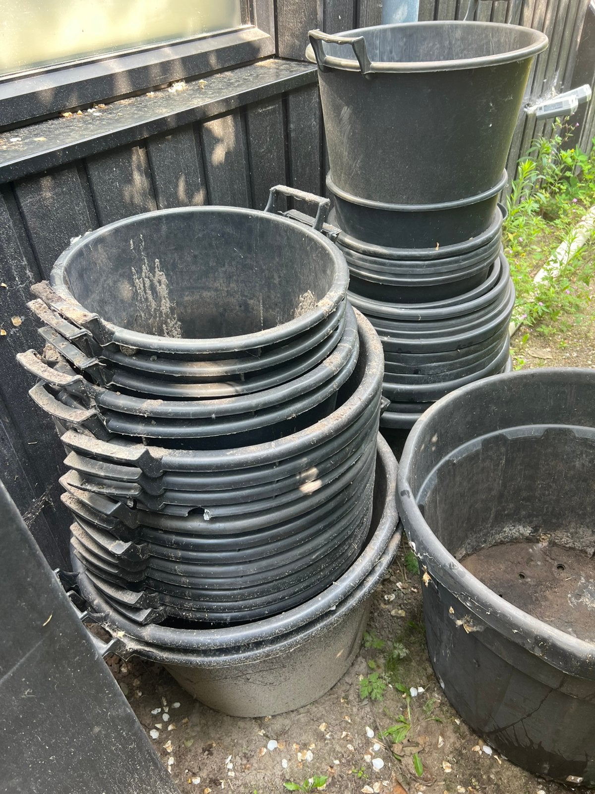 Diverse  soorten maten plantenpotten bloem/boom kuip bakken, Ophalen, Kunststof, Gebruikt, Rond