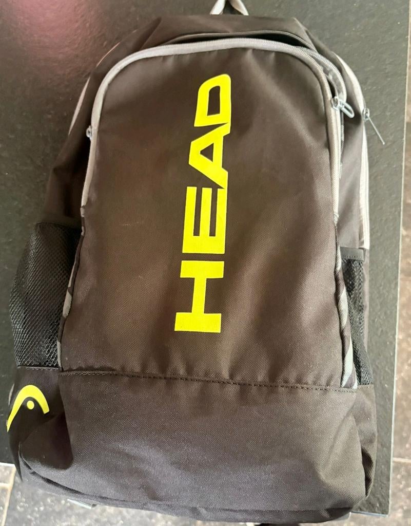 Tennistas rugtas HEAD met 3 vakken - Zwart/Geel, Gebruikt, 25 tot 40 cm, Ophalen of Verzenden, Overige merken