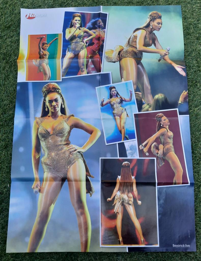 Grote Poster Hitkrant 2009 Beyonce / PinkPop Pre-Party, Ophalen of Verzenden, Gebruikt, A1 t/m A3, Muziek