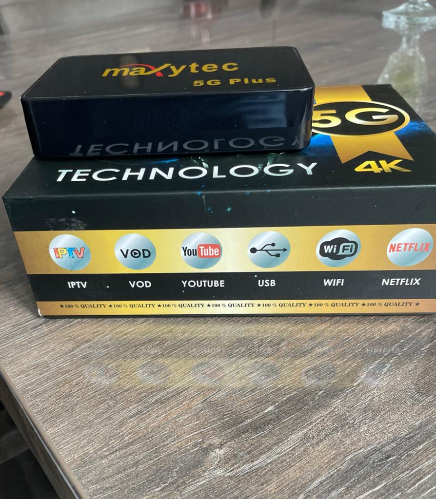 Maxytec 5G Plus 4K Android TV Box met afstandsbediening, Ophalen of Verzenden, Zo goed als nieuw, HDMI, Zonder harde schijf