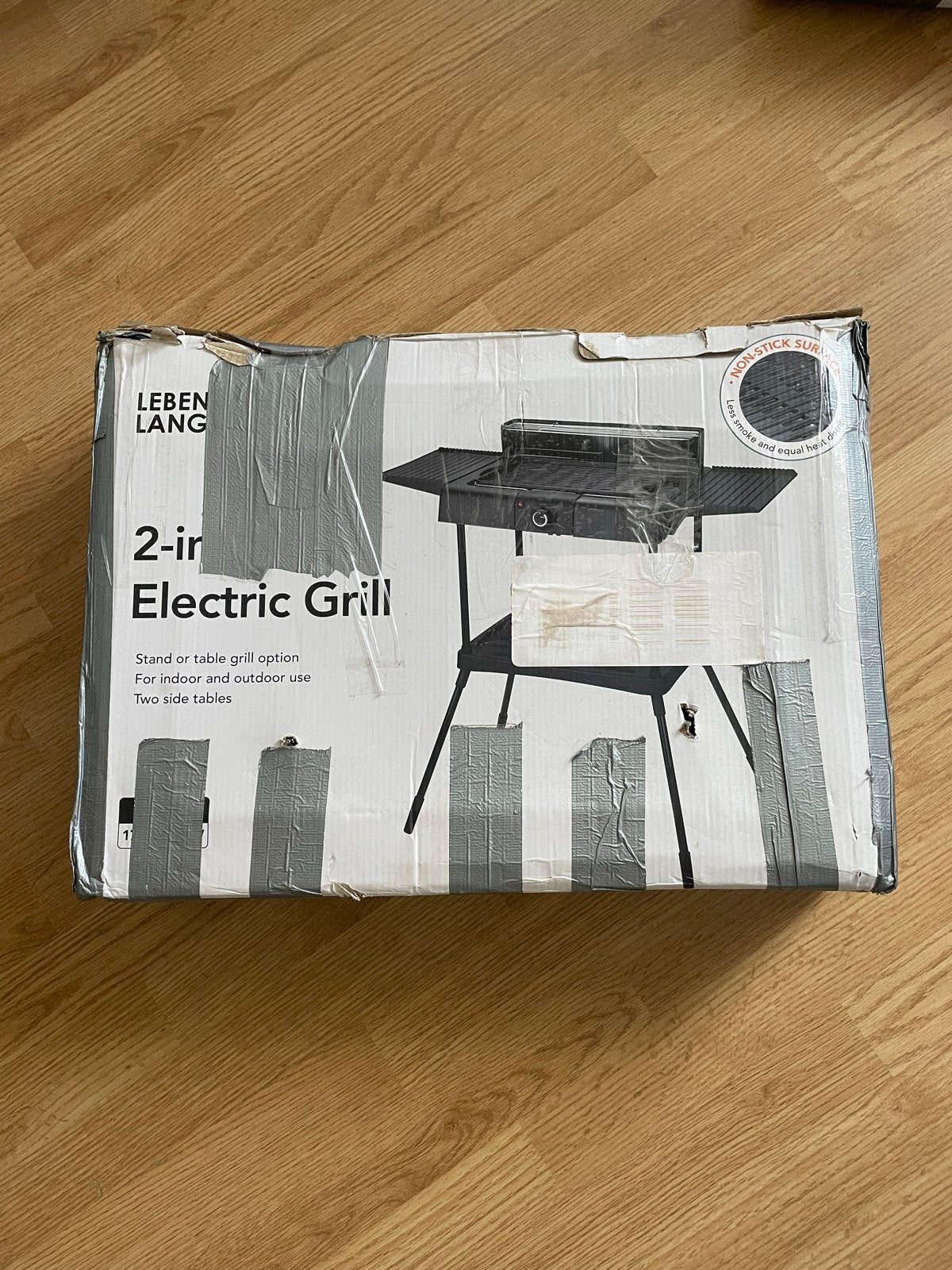 2-in-1 Elektrische BBQ - Staand & Tafelmodel - Weinig Rook, Tuin en Terras, Ophalen, Nieuw
