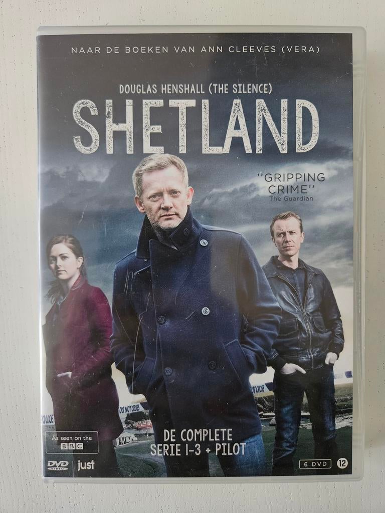 Shetland DVD - Seizoen 1-3 + Pilot, Cd's en Dvd's, Dvd's | Thrillers en Misdaad, Zo goed als nieuw, Detective en Krimi, Vanaf 12 jaar