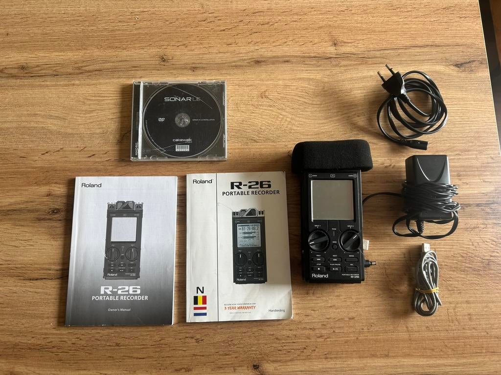 roland r26 portable recorder, Ophalen of Verzenden, Zo goed als nieuw, Audio