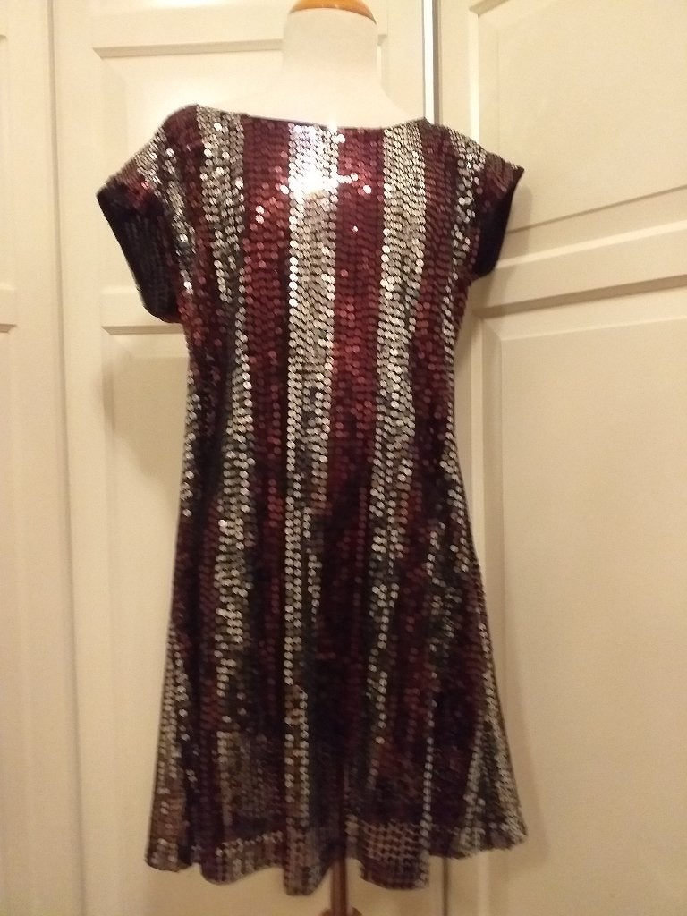 Glitter Paletten Jurk Zilver Brons H&M 36 38 ( Jool ), Kleding | Dames, Jurken, H&M, Overige kleuren, Verzenden, Zo goed als nieuw