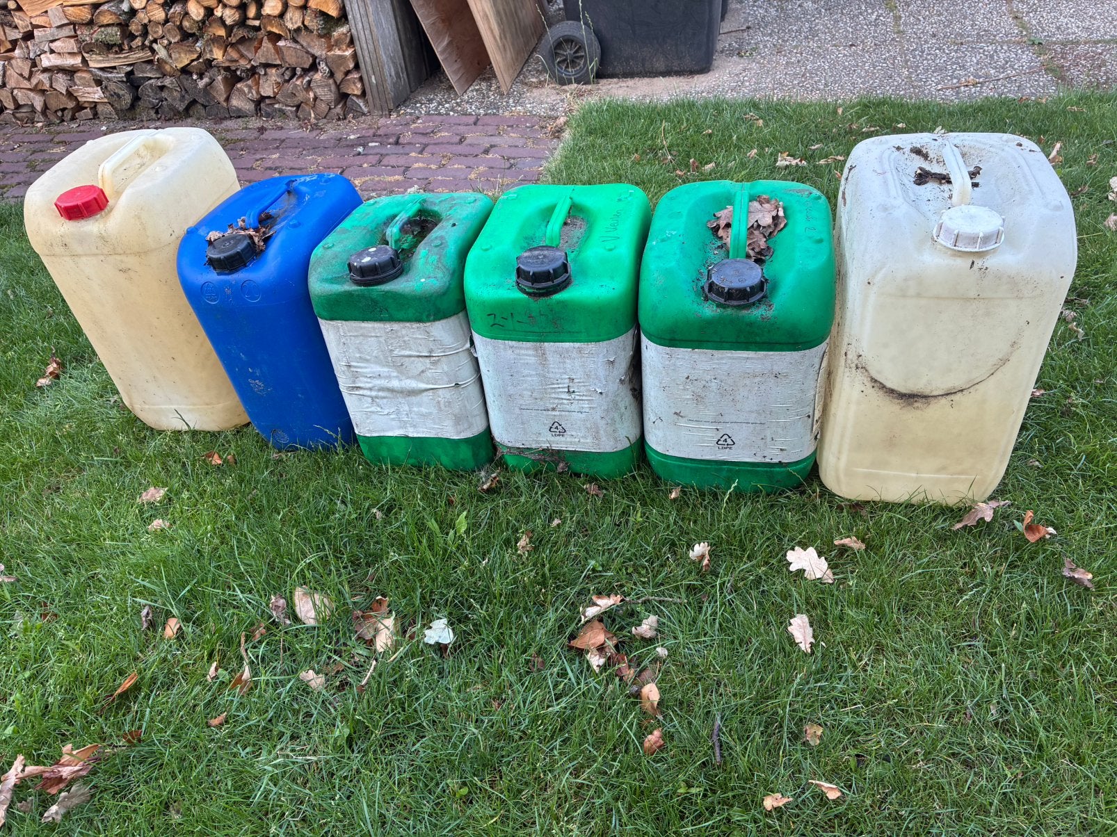 Diverse jerrycans, plm 20 liter, voor opslag, Ophalen, Gebruikt