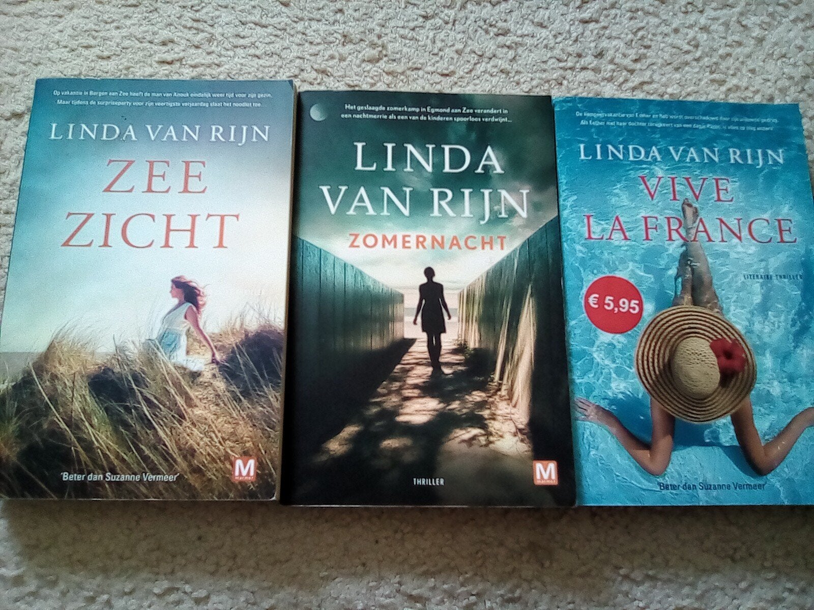3x Linda van Rijn - Zeezicht, Zomernacht en Vive La France, Ophalen of Verzenden, Zo goed als nieuw