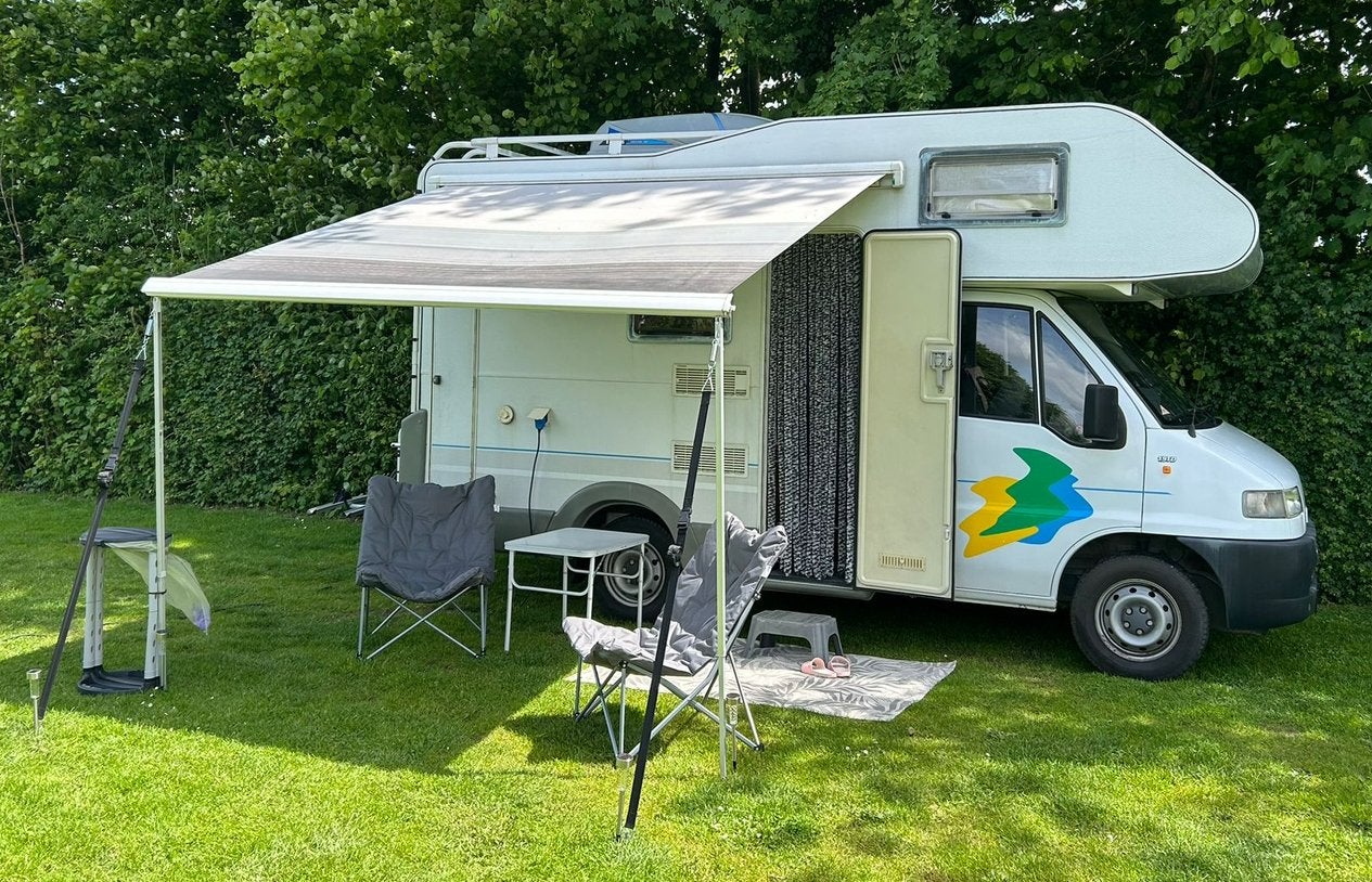 Mooie Fiat Ducato camper, Alkoof, Reservewiel, Fiat, Treinzit