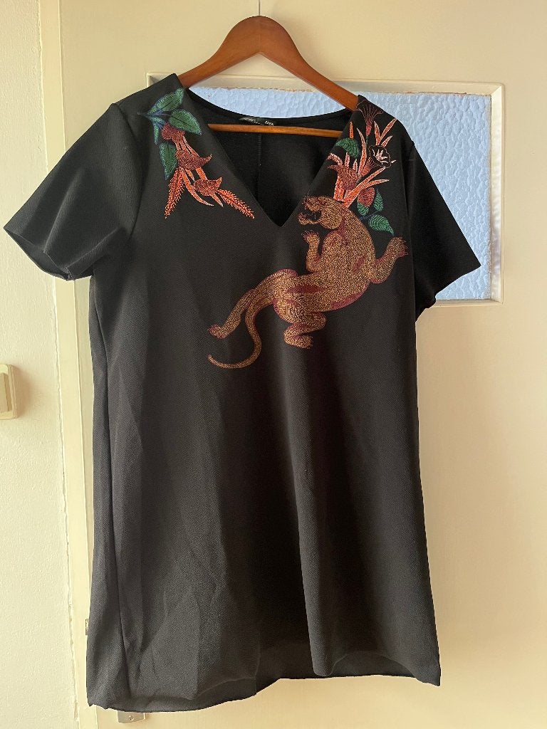 Mooie Zara Tuniek met print, Maat 42/44 (L), Ophalen of Verzenden, Gedragen, Zara