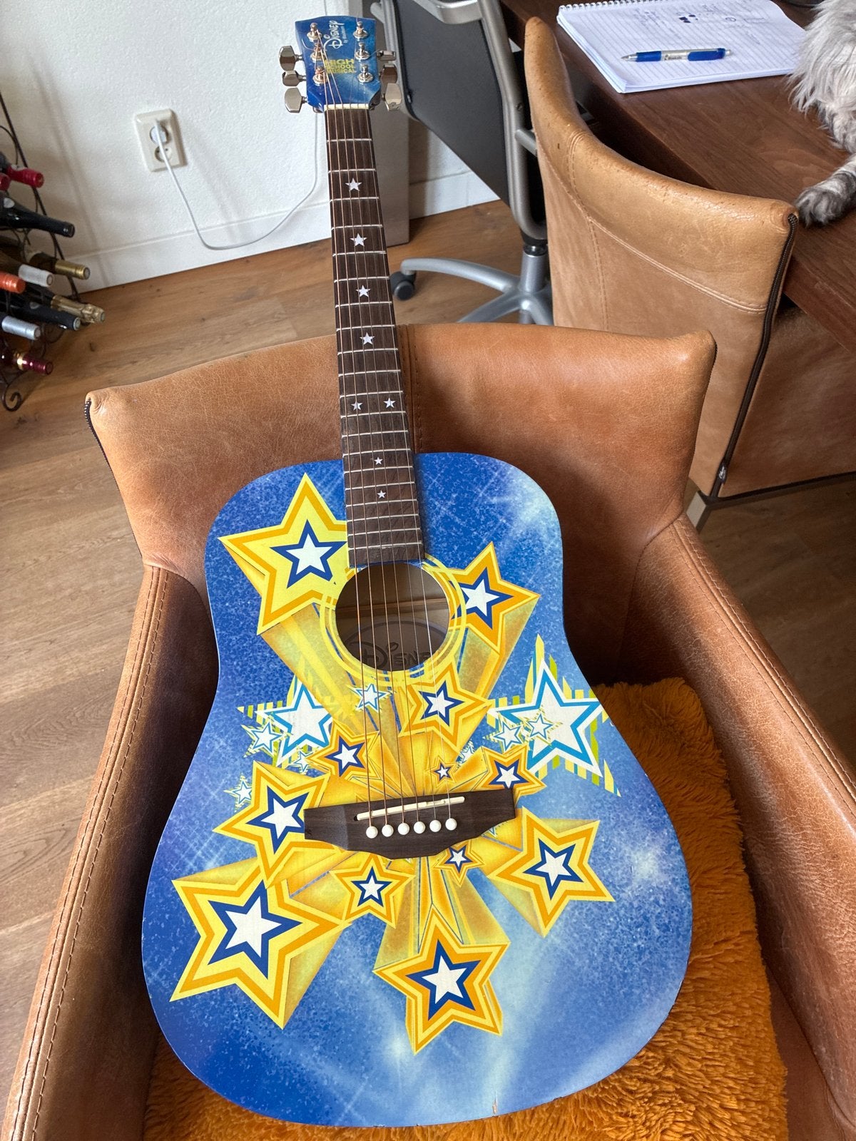 Disney High School Musical gitaar met tas, Ophalen, Gebruikt, Western- of Steelstringgitaar, Met koffer