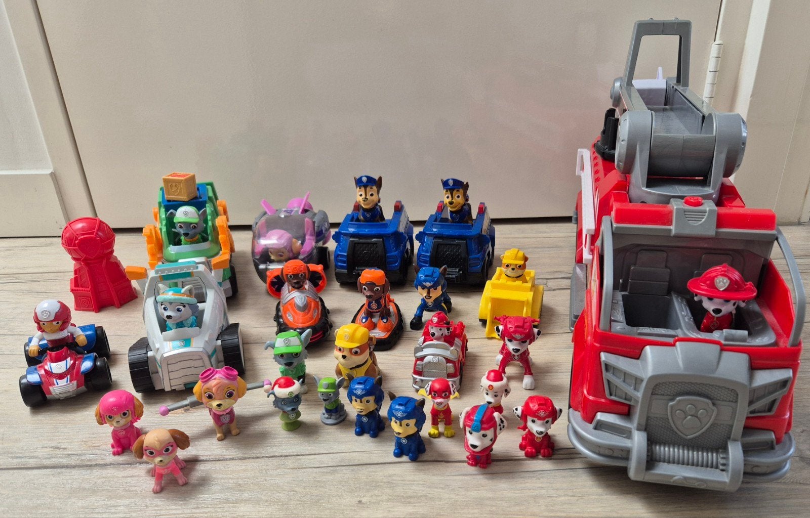 Paw Patrol: Marshall Brandweerauto & diverse voertuigen, Ophalen of Verzenden, Gebruikt