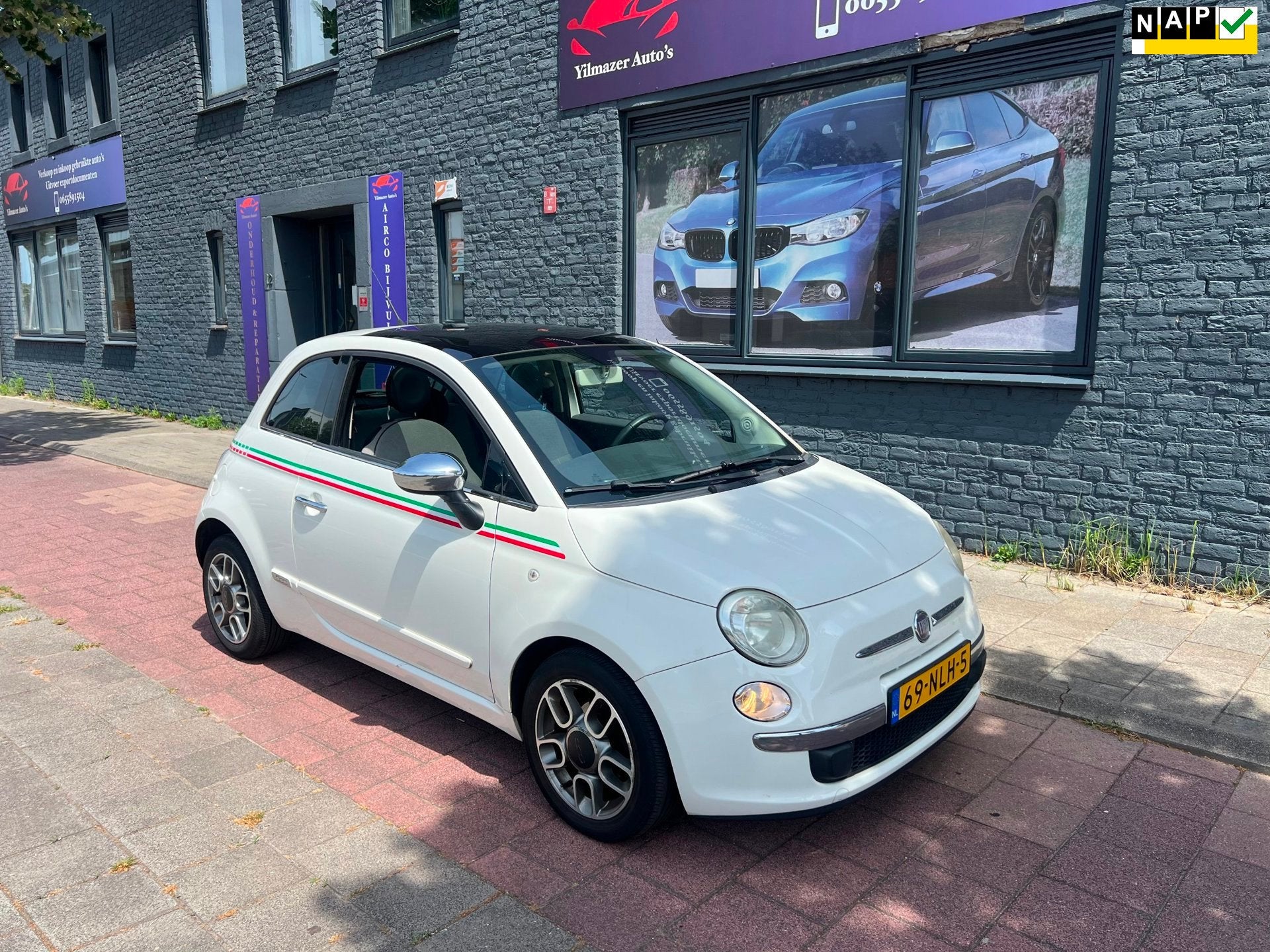 Fiat 500 1.2 Lounge panodak, Euro 5, Gebruikt, 1242 cc, 4 cilinders
