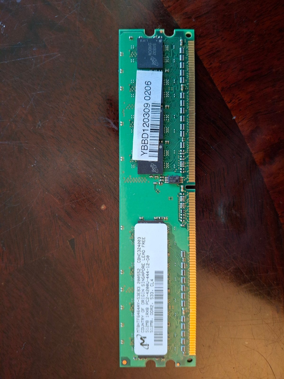 512MB DDR2 RAM Geheugenmodule PC2-4200U, Gebruikt, Ophalen of Verzenden, DDR2, Desktop