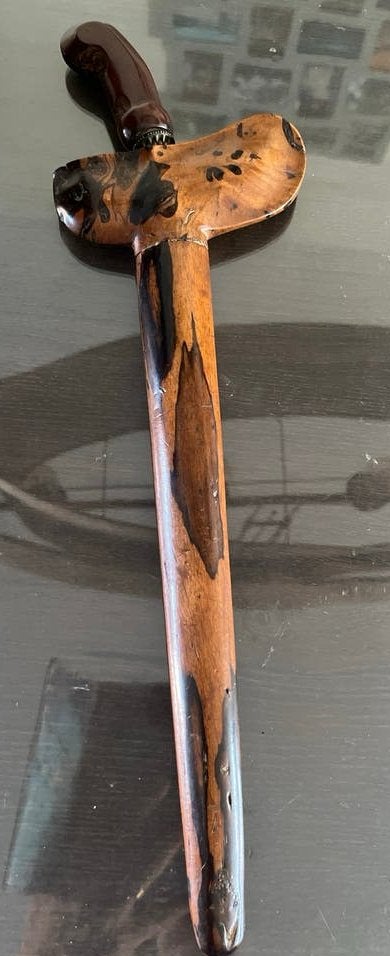 Antieke Indonesische Keris met Houten Schede en Handvat, Ophalen