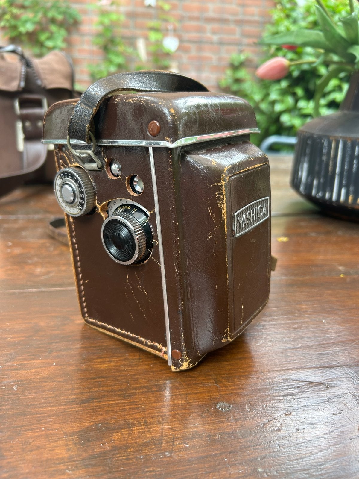 Vintage Yashica-D camera met accessoires, Audio, Tv en Foto, Fotocamera's Analoog, Verzenden, Gebruikt, Spiegelreflex, Overige Merken