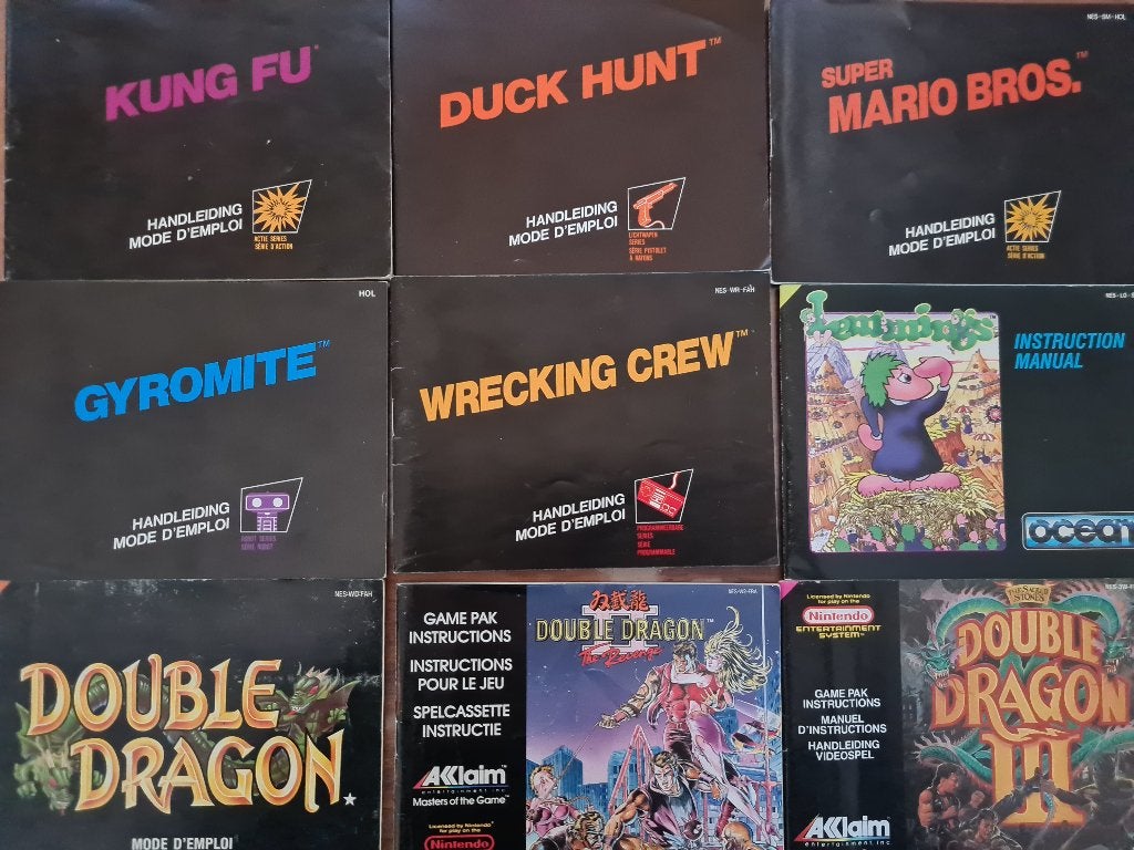 MANUAL / HANDLEIDING diverse ZELDA MEGAMAN MARIO enz, Spelcomputers en Games, Games | Nintendo NES, Gebruikt, 1 speler, Racen en Vliegen