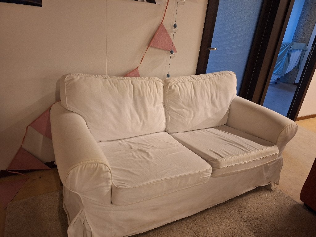 IKEA Ektorp 2-zitsbank - Wit, Ophalen, Gebruikt, 150 tot 200 cm, Tweepersoons